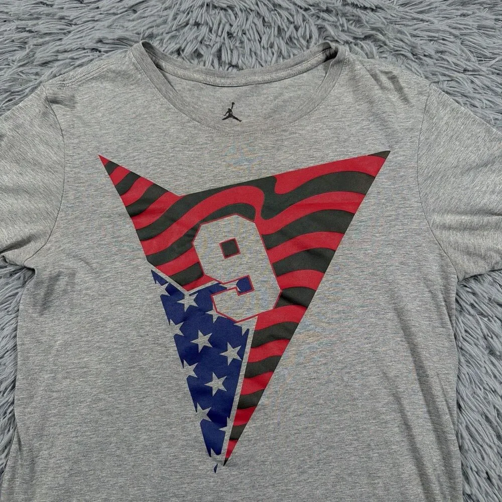 Jordan Nike Shirt Small Gray Olympic Tinker Alternate Retro USA Pullover Mens
